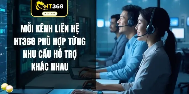 Mỗi kênh liên hệ HT368 phù hợp từng nhu cầu hỗ trợ khác nhau